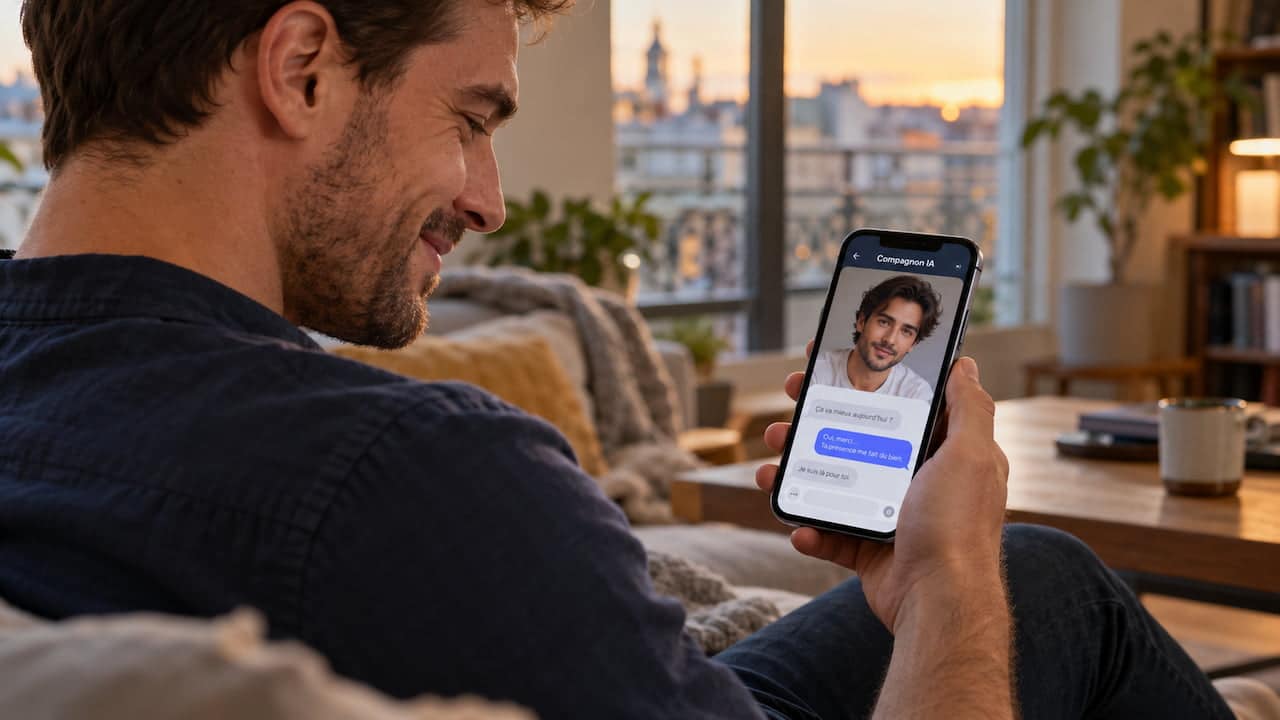 Discussion avec un compagnon virtuel dans un chat IA